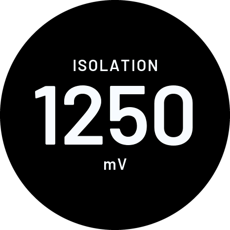 Number (one): ISOLATION over 1250 in large figures, mV under it